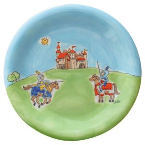 Teller Ritterspiele - Keramik - farbenfroher Teller für Kinder 84231