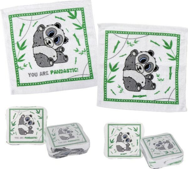 Magisches Handtuch Panda Zauberhandtuch - You are Pandastick! - Gästehandtuch Baumwolle