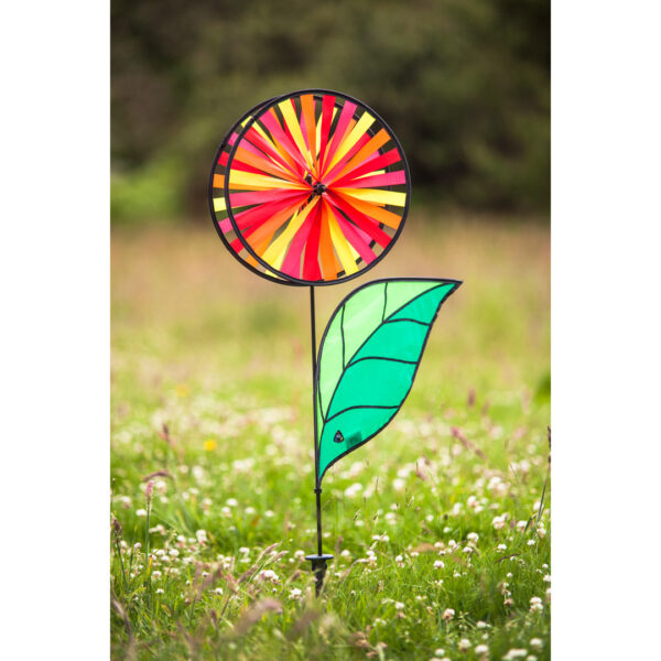 Magic Wheel Duett Blume Leaf-green - HQ Windspiel Doppelwindrad