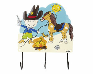 Mila Cowboy - Mila 3er Haken - Cowboy Garderobe - Wandhaken 13001