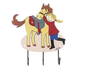 Mila mein Pony - Pferdeliebe - Mila 3er Haken - Mädchen Pferd Garderobe - Wandhaken