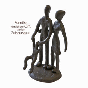 Familie Mini Skulptur aus Eisen
