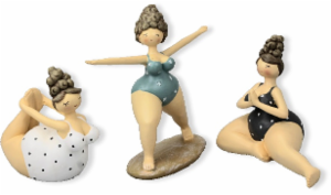 Yogafigur Molly - Rubensmodell - mollige, lustige Frauen sportlich