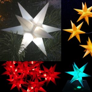 3D LED Sterne - Weihnachtssterne 11 cm Leuchtstern mit Timer - einzeln oder Sets