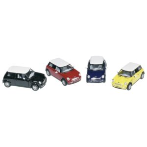 Modellauto Mini Cooper, Spritzguß, Maßstab 1:28, L= 12,7cm, Rückzugmotor