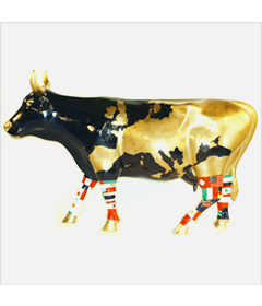 CowParade The Bullish Cow - Landkarten Kuh mini