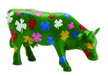 CowParade small Dreaming Clovers cow - Kuh mit  Glückskleeblättern 