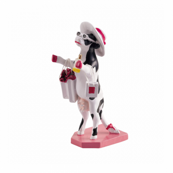 CowParade small Alphadite Goddess of Shopping Mini Kuh Shopping Queen