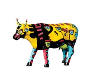 Large CowParade Hong Kong Celebration - große Künstler Kuh