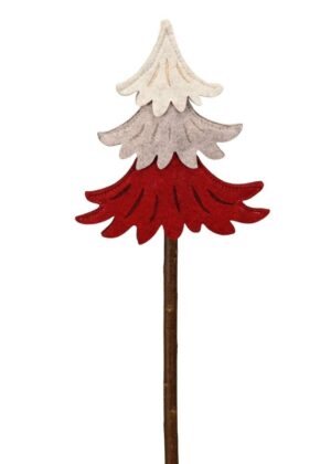 Filz Baum am Stab - Weihnachtsdeko zum Stecken - Weihnachtsbaum Blumenstecker