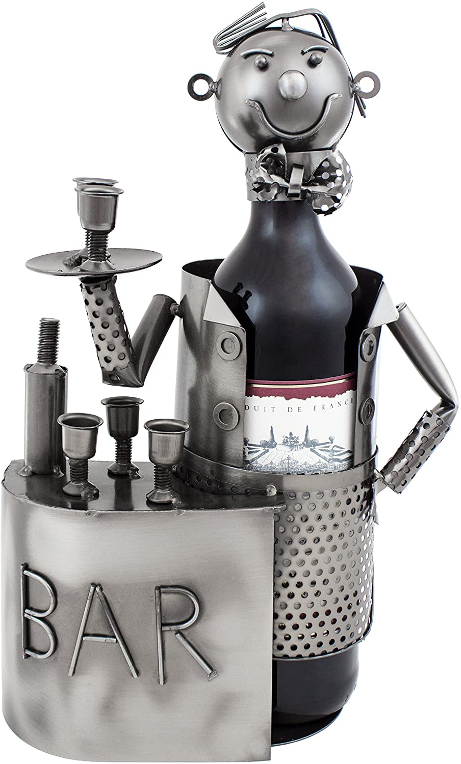 Bar Weinflaschenhalter Barkeeper Skulptur Flaschenständer