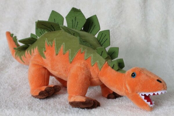 Stofftier Dinosaurier Stegosaurus - Dino Plüschtier orange - Kuscheltier