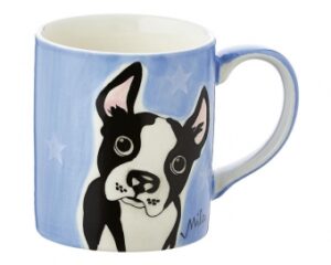 Mila Boston Terrier Becher - 280 ml - Tasse - Henkelbecher - Keramik