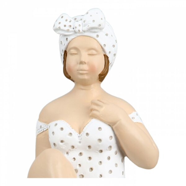 Badedame Kantenhocker Becky - Dekofigur dicke Dame - Nostalgie Badefigur Molly