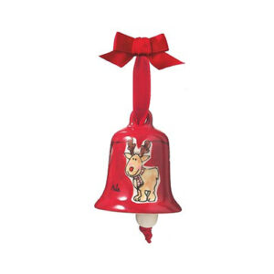 Gustav der Elch - Mila Glocke - Weihnachtsglocke aus Keramik in Geschenkverpackung