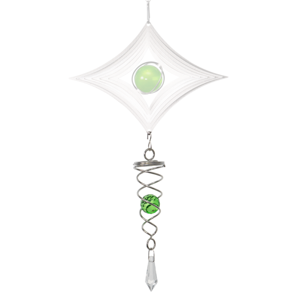 LITTLE CRYSTAL TWISTER green- magische Kugel Spirale - Mobile - Windspiel - Indoor - Outdoor