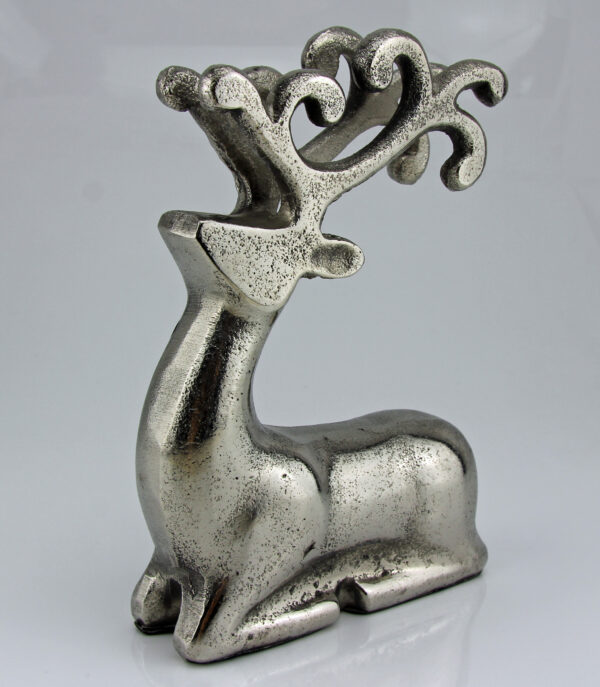 Dekofigur Hirsch Figur Aluminium 32946.