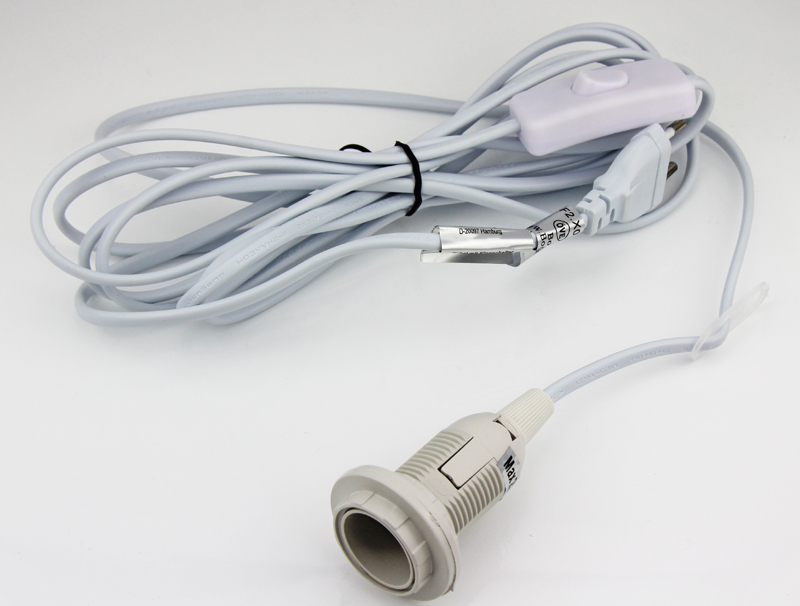 E14-Fassung Kabel mit Schalter - Zubehör für Papier Sternleuchte