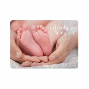 Fotokarte 4me erfreuliche Neuigkeit - Glückwunschkarte zur Geburt