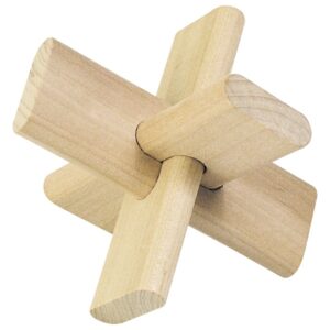 Das Kreuz - Holz Knobelpuzzle im umweltfreundichen Packsack - 3 Teile