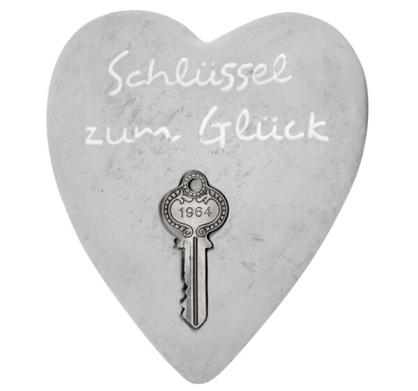 Herz mit Schriftzug Schlüssel zum Glück