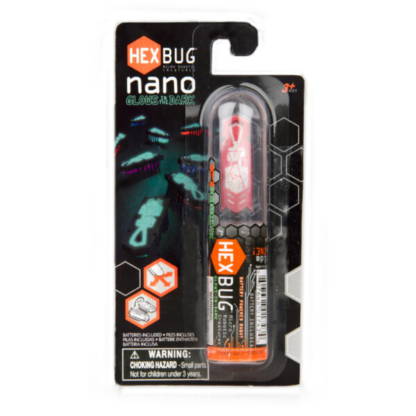 Hexbugs Nano Glow in the Dark Miniroboter - Krabbler Roboterinsekt, Schnelle Mikro Nano-Bots