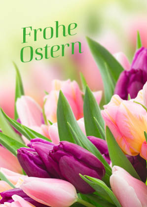 Faltkarte Frohe Ostern - Doppelkarte mit der hoffnungsvollen Osterbotschaft