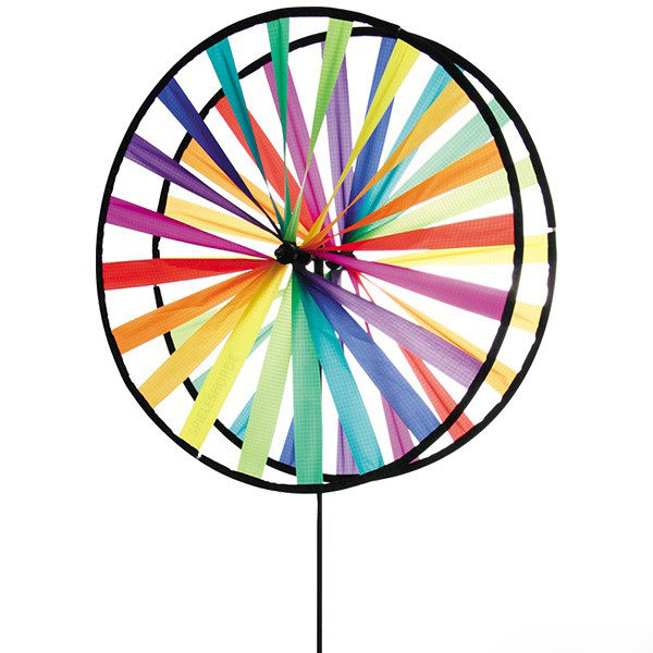 Magic Wheel Duett Rainbow - 35-63cm Regenbogen Windspiel-Windrad aus Segeltuch