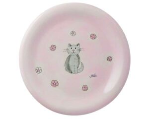 Mila Katze Mia Teller - Keramik - Katzen Teller rosa 84204