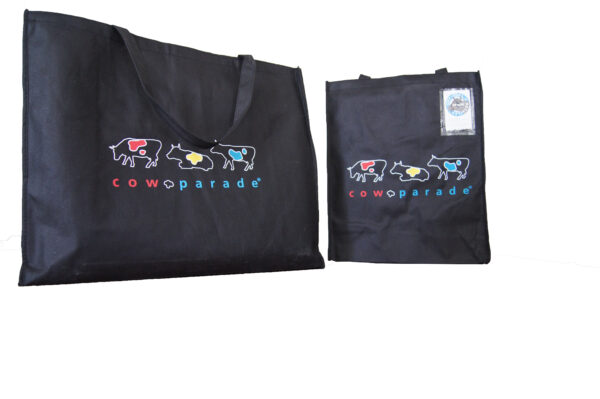 Original Cowparade Bag Fleece Tasche Kuh Shoppingtasche, Umhängetasche, Schultertasche Stoff