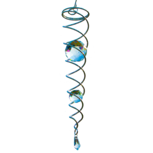 CRYSTAL TWISTER - magische Kugel Spirale mit 2 Glaskugeln - Mobile - Windspiel