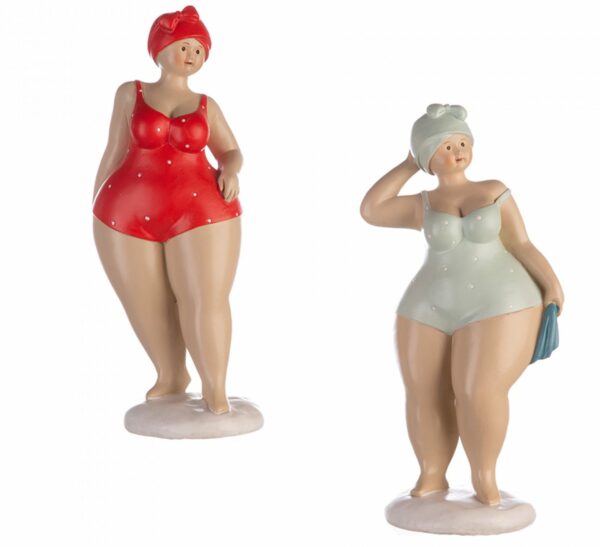 Retro Badefigur - Tante Elli - XL Schwimmerin dicke Dame Becky