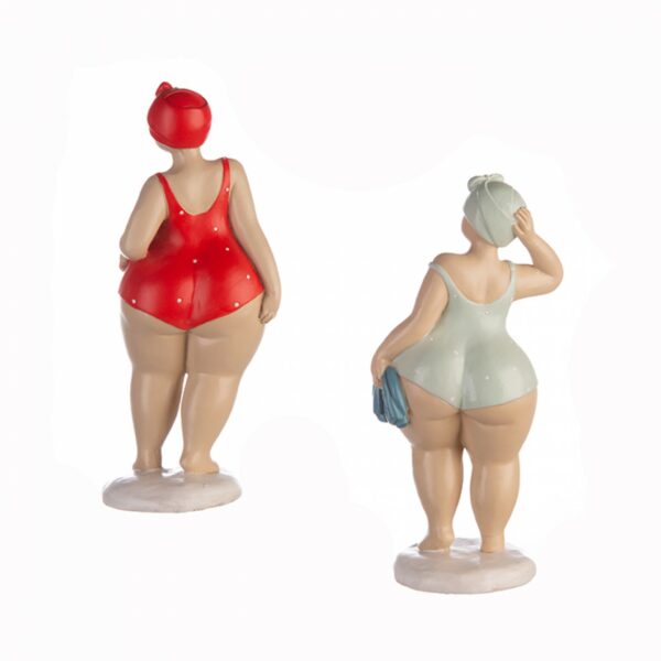 Retro Badefigur - Tante Elli - XL Schwimmerin -rückseite