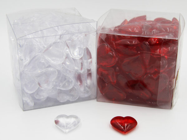Streudeko Herzen Rot Acryl - 100 pack