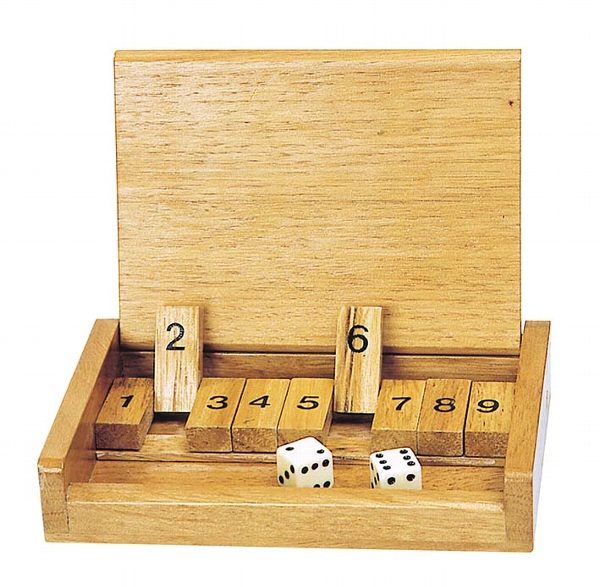 Würfelspiel Shut the box - einfaches Zahlenspiel