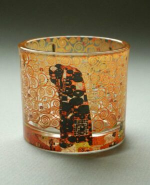 Die Erfüllung - Klimt Teelichthalter in Geschenkbox - Parastone Tea Light Museums Collection